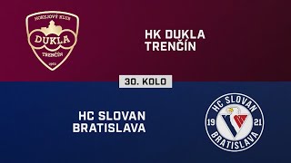 30. kolo: HK Dukla Trenčín – HC Slovan Bratislava 2:4 (HIGHLIGHTY)