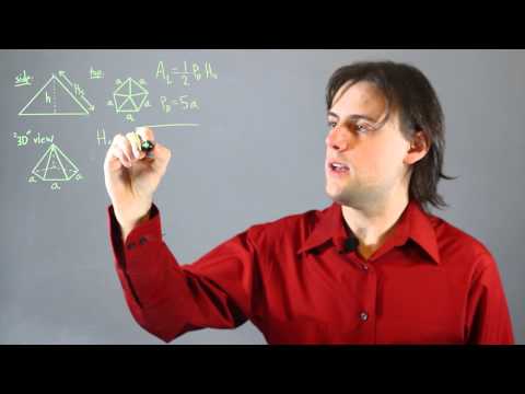 How to Get the Lateral Area of a Pentagonal Pyramid : Math Lessons How to Get the Lateral Area of a Pentagonal Pyramid : Math Lessons
