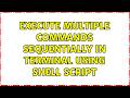Execute multiple commands sequentially in terminal using shell script
