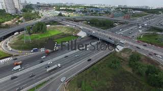 Transport infrastructure in Moscow, aerial view