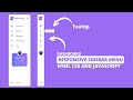 Responsive Side Navigation Bar in HTML CSS and JavaScript | Dashboard Sidebar Menu