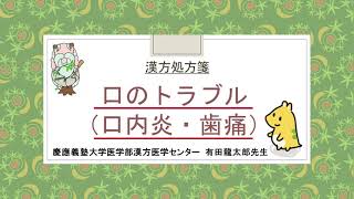 はじめての漢方e-learning 「症状から選ぶ漢方薬」【第20章】 口内炎・歯痛