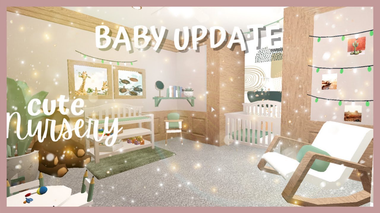 Bloxburg Nursery Room Speed Build 17k Bloxburg Baby Update 9 0
