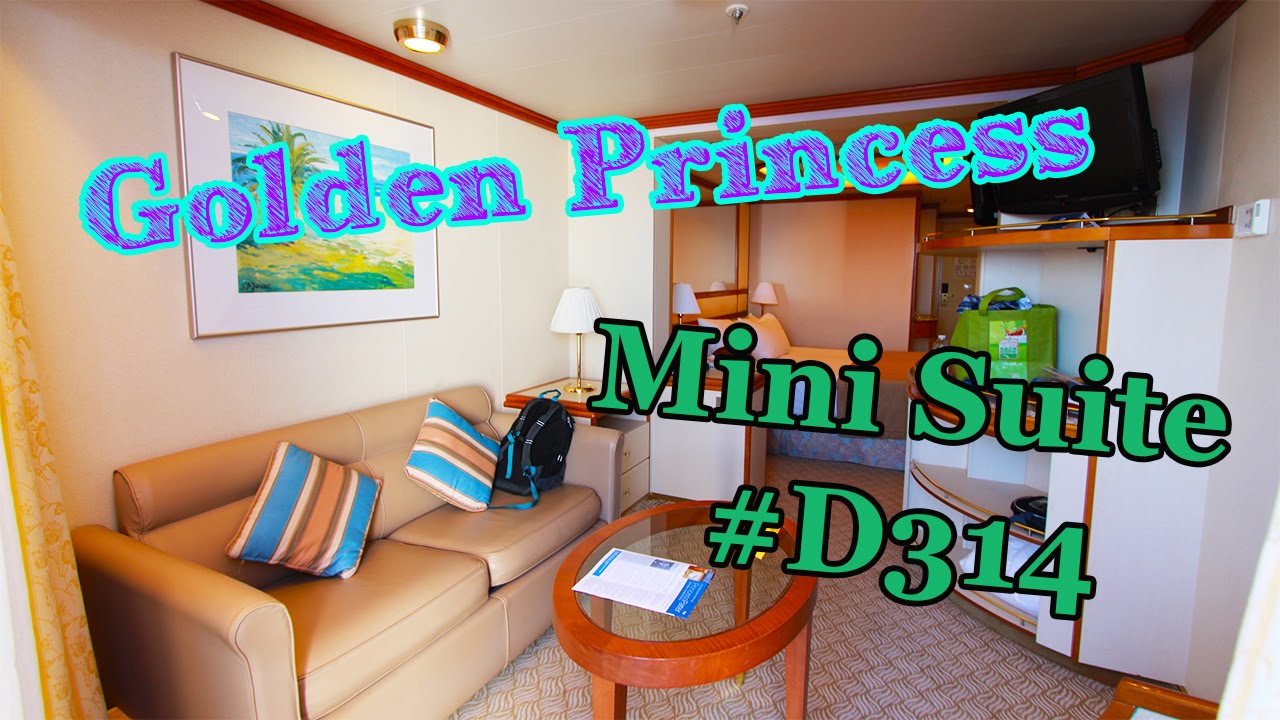 Golden Princess Mini Suite Stateroom Cabin Deck 9 Dolphin D314 - YouTube