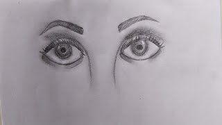 How to draw both eyes for beginners step by step # short star sanjan