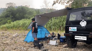 Solo Camping by the River in Summer with Jimny Sj410 [ASMR]