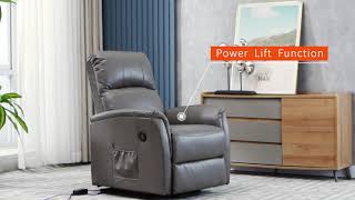 Lifesmart Power Reclining Lift Chair With Heat And Massage