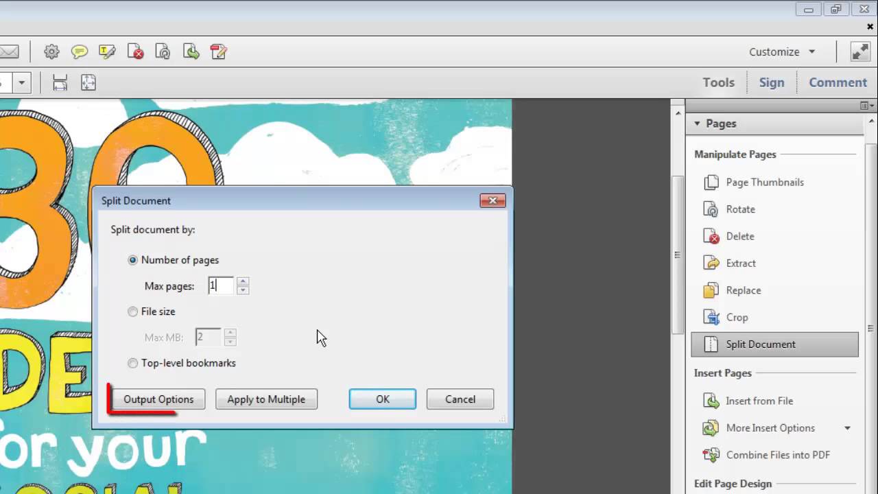 How To Split A Pdf Youtube