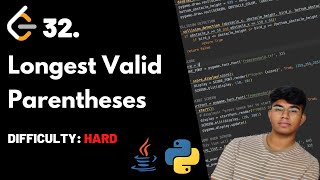 Longest Valid Parentheses | LeetCode 32 | Theory + Python + Java