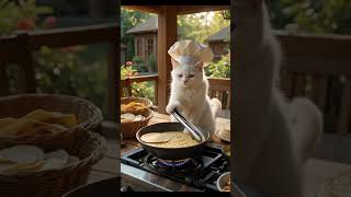 Tocas 🌮😍 most famous dish in Mexico Made by MasterChef Meow 😺 #cat #foodshorts #bestvideo #animtion