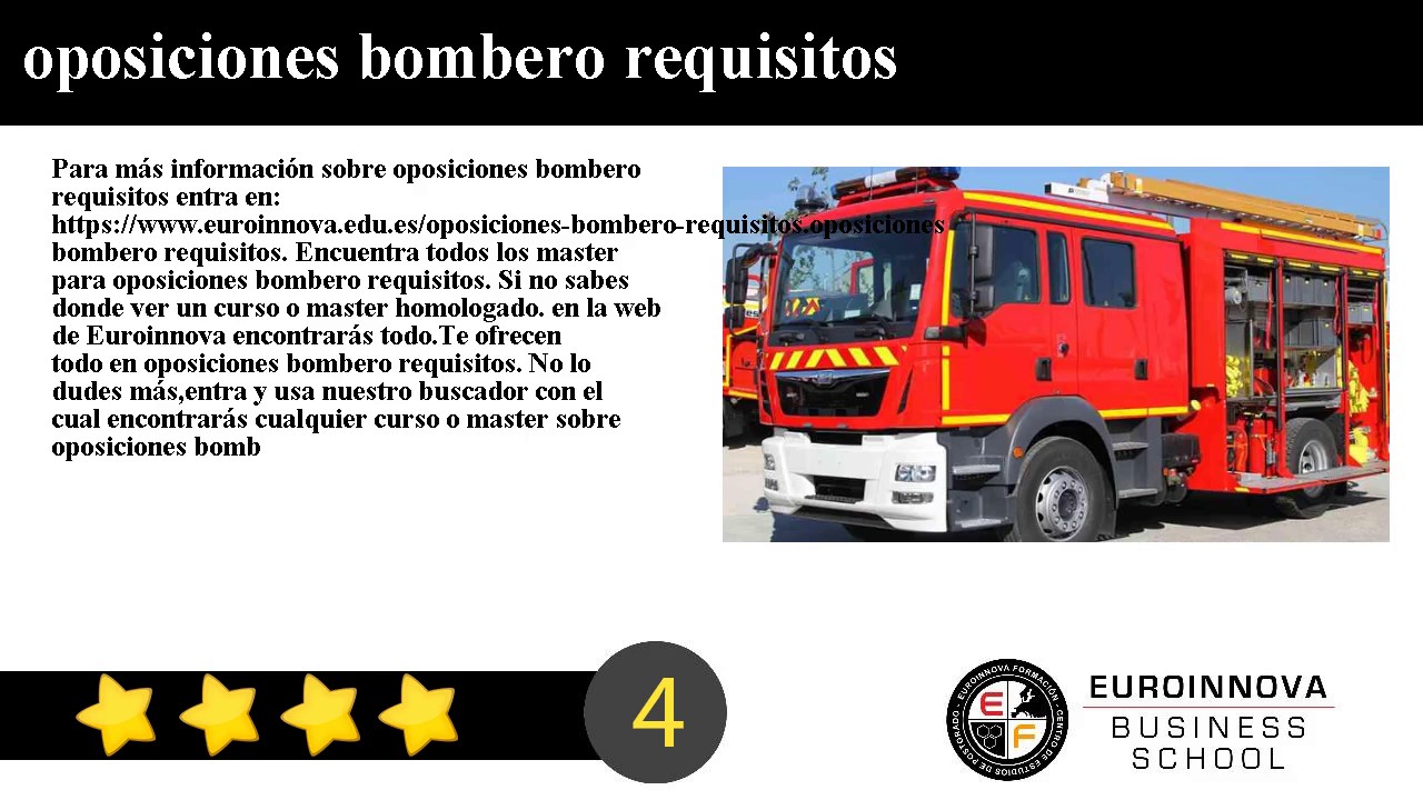 Oposiciones Bombero Requisitos - YouTube