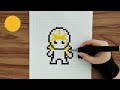 como pintar a thanos en pixel art – tutorial paso a paso thanos marvel