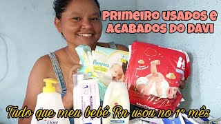 USADOS E ACABADOS DO PRIMEIRO MÊS DE DAVI 😍 PRODUTOS DE HIGIENE ❤️ SUELEN OLIVEIRA