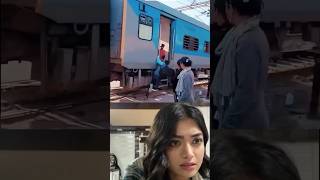 OMG😱😱 train accident rashmika react 🥶#short #viral #subscribe #trending #ytshorts #rashmikamandanna