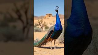 The Desert Peacock’s Grand Reveal #peacock #birds