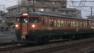 【4K】JR山陽本線　普通列車115系電車　ｵｶD-26編成