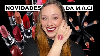 LANÇAMENTOS MAC: Batom SLEEK SATIN, Contornos Labiais e MINI BATONS! | Por Lita Mello