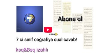 7 ci sinif coğrafiya full sual cavab!