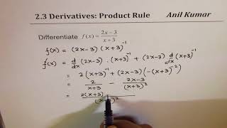 Calculus Derivatives Product Rule Test Review MCV4U