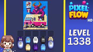 Pixel Flow Level 1338 Solution Walkthrough