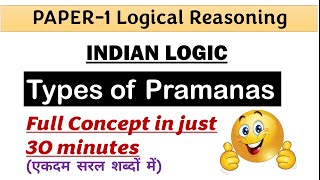 Six Types of Pramana ll Unit-6 Logical Reasoning ll Important for UGC NET exam