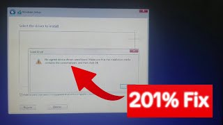 No signed device drivers were found Windows Install | Fix no signed device drivers were found