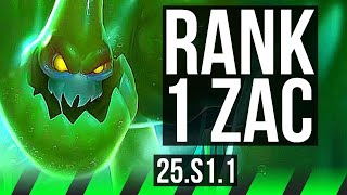 ZAC vs PANTHEON (JGL) | Rank 1 Zac, 68% winrate, Rank 11 | NA Challenger | 25.S1.1