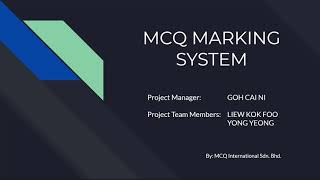 MCQ Marking System using Python