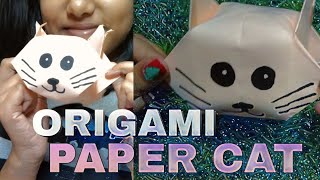 paper cat | origami cat | easy DIY| paper crafts | school craft ideas
