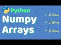 Python Numpy Tutorial - 1 ... Numpy Arrays || 1-D, 2-D, 3-D Arrays