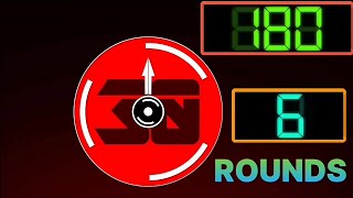 180 Seconds(3 Mins)Countdown with Circle clock 30 Secs=6 Rounds Remix BBC Global Breakdown2021 Ver.2