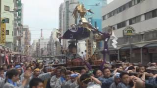 平成28年　台東松ケ谷＜矢先稲荷神社＞大祭　本社神輿＝渡御（合羽橋南～松ケ谷2）