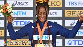 Sha'Carri Richardson receives her long-awaited gold medal after 100m World Title | NBC Sports