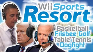 US Presidents Play Wii Sports Resort (Basketball, Frisbee Golf ,Table Tennis, Dogfight)
