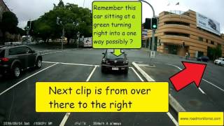 Wrong way turns, steer outs, red light runners & idiot pedestrians - Dashcam