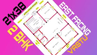 21x38 GHAR KA NAKSHA II 21x38 HOUSE DESIGN II 21x38 EAST FACING HOUSE II 21x38 HOME PLAN II