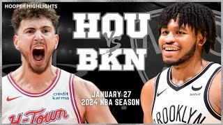 Brooklyn Nets vs Houston Rockets  Game Highlights | Jan 27 | 2024 NBA Season