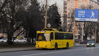 Покатушки на троллейбусе ЮМЗ Т1P (Т2P) №58, по 4 маршруту в городе Полтава.