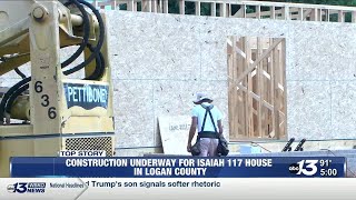 Construction progressing on Isaiah 1:17 House in Logan County