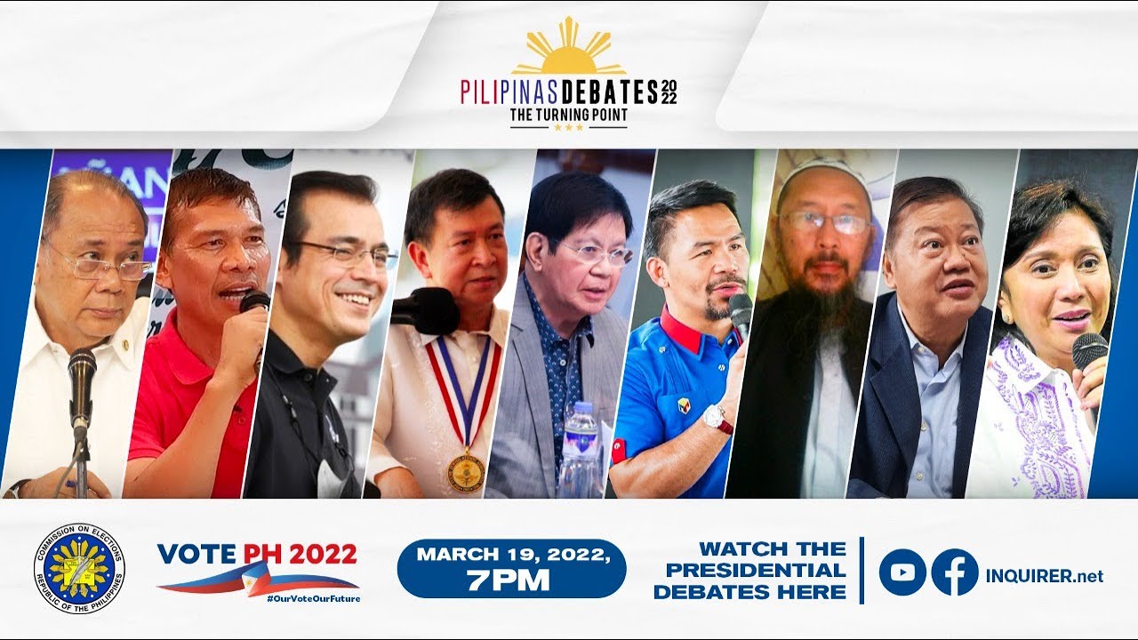 PiliPinas Debates 2022: The Turning Point - First Presidential Debate ...