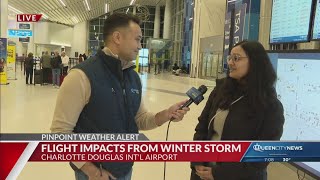 Winter storm snarls travel at Charlotte Douglas Intl. Airport