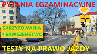 ❌✖Pytania egzaminacyjne na prawo jazdy ❌✖Skrzyżowania - różne rodzaje