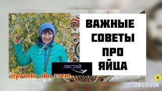 ВАЖНЫЕ СОВЕТЫ ПРО ЯЙЦА, ПРОСТО ОКАЗЫВАЕТСЯ