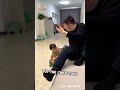 child imitates his father drinking milk like an adult 😅 shorts