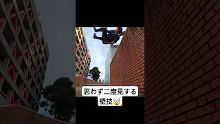 思わず二度見する壁技🤯 #parkour #パルクール #忍者 #ninja