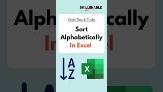 Learn how to Sort Alphabetically in Excel | QUICK TIPS AND TRICKS