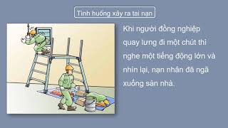 Ví dụ tai nạn lao động điển hình/Rơi, ngã/Trong quá trình lắp đặt đường ống dây điện bằng bàn làm