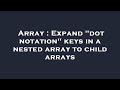 Array : Expand 