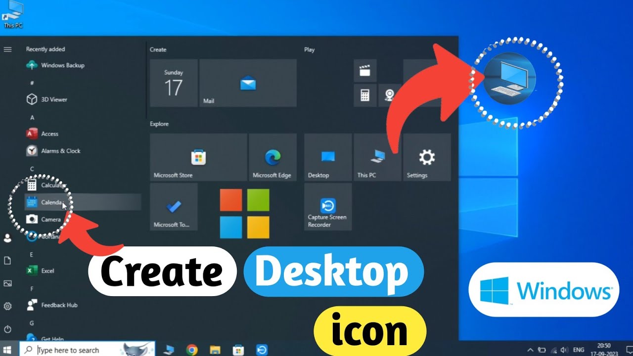 How To Make Desktop Shortcut In Windows 10 (Easy Way) | Create Desktop ...