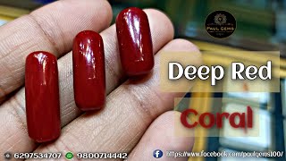 #Deep Red Coral ।। Natural Finest Quality Of Red Coral (moonga) ।। OxBlood Red Clour coral ( hindi )